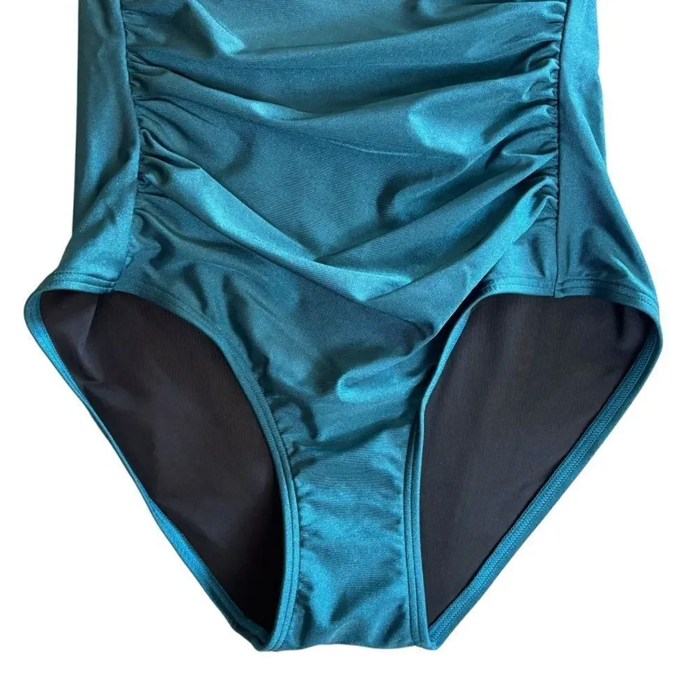Calvin-klein Women's Green and Blue Swimsuit-one-piece